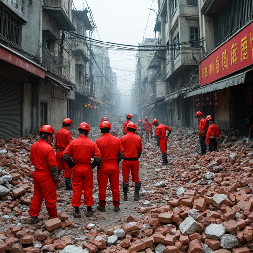 Synthetic earthquake damage image